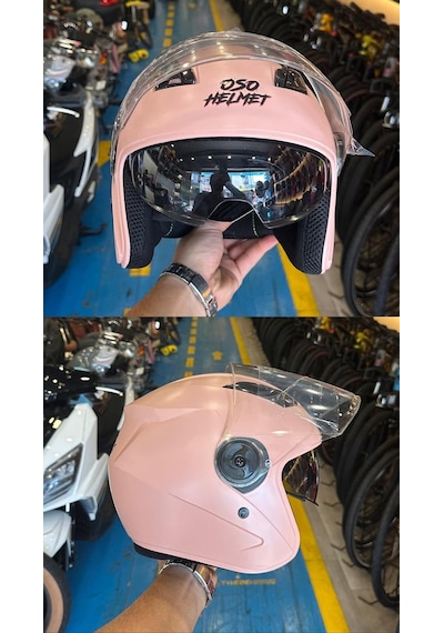 Kask Yazlık Model Pembe M Beden Cys888pemm
