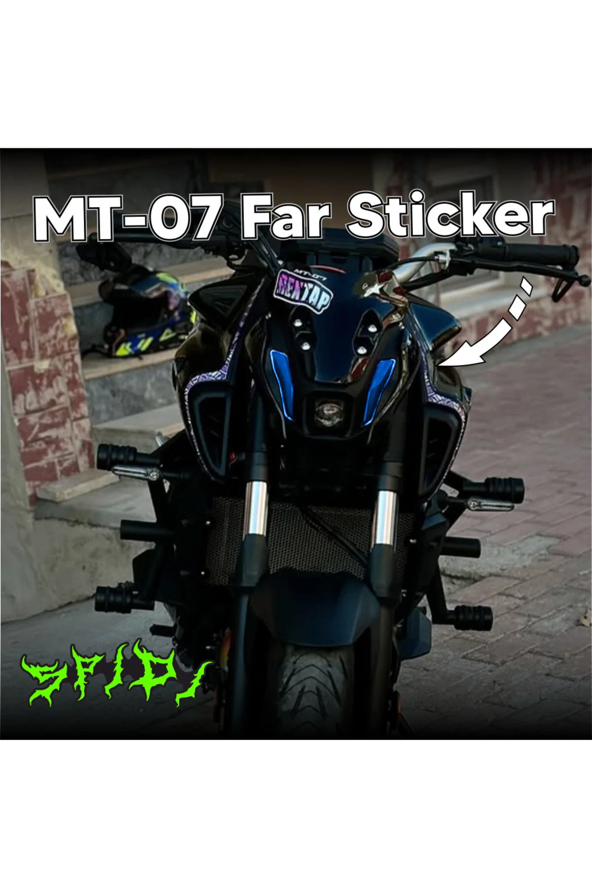 Mt-07 Mavi Far Sticker