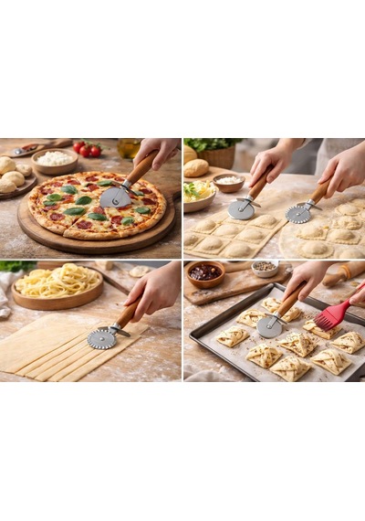 2 Li Hamur Kesici Rulet Seti, Düz Ve Tırtıklı Pizza Ve Makarna Kesici, Ahşap Saplı Paslanmaz Çelik Mutfak Aleti,ahşap Saplı Hamur Kesme Ruleti 2 Li Set, Pizza Dilimleyici Ve Mantı Kesici Ahşap - Siyah 2 Li Hamur Kesici Rulet Seti, Düz Ve Tırtıklı Pizza Ve Makarna Kesici, Ahşap Saplı Paslanmaz Çelik Mutfak Aleti,ahşap Saplı Hamur Kesme Ruleti 2 Li Set, Pizza Dilimleyici Ve Mantı Kesici Ahşap - Siyah