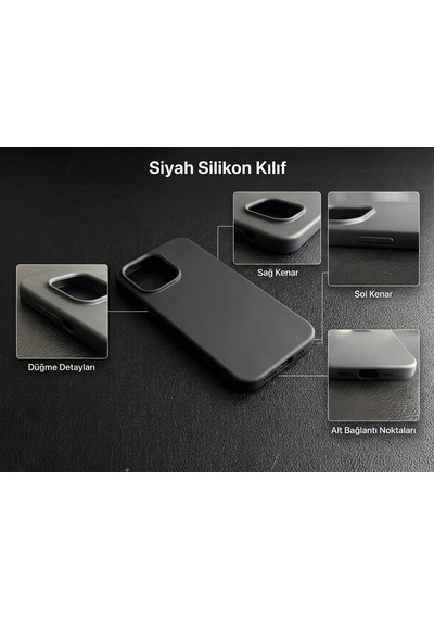 Iphone 14 Pro Max Uyumlu Silikon Ve Esnek Lansman Premıum Kılıf Siyah