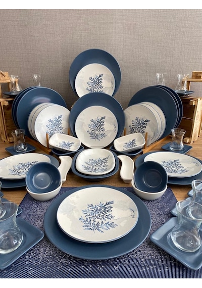 Keramika Takım Kahvaltı Blue Magıc 60 Parça 12 Kişilik