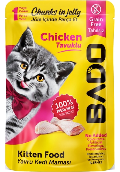 Bado Yavru Kedi Yaş Maması Tavuk 85gr