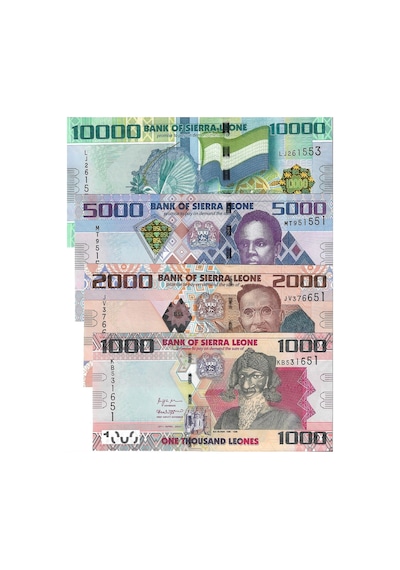 Sierra Leones 2021 Yılı 1000-2000-5000-10000 Leones Yabancı Kağıt Para Set Çil Unc Koleksiyon Para
