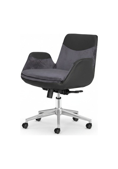 Upstyle Lodos Kumaş Ergonomik Çalışma Koltuğu Füme Krom 65 90 65 Cm