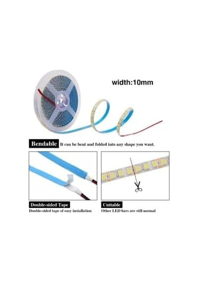 Led Şerit Bant 5 Metre 2835 Smd 12v Yeşil Işık 240 Led/m Ip20 Aydınlatma Kendinden Yapışkanlı