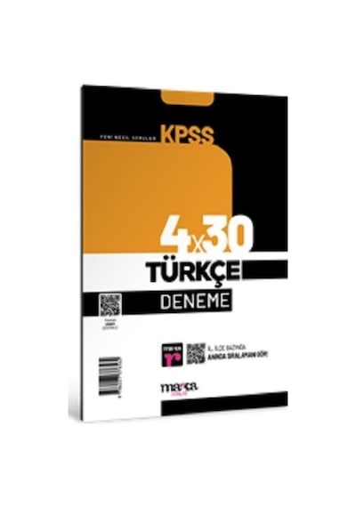 KPSS Türkçe 4x30 Deneme- Marka Yayınları
