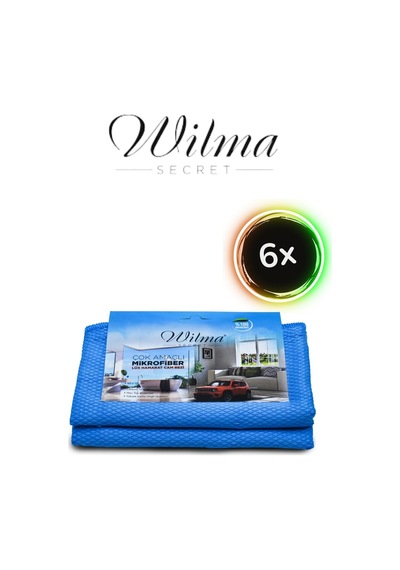 Wilma Secret Temizlik Cam Bezi 40 40 6 Lı Paket Çok Renkli