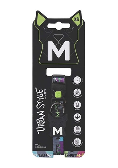 M-pets Urban Style Dna Köpek Boyun Tasması Xsmall 15,2-25,4 Cm 244-58057.01 Çok Renkli