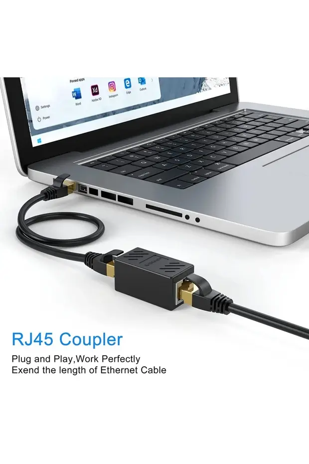 50 Adet Gigabit Destekli Rj45 Dişi Dişi Cat5/cat6/cat7cat8 Ethernet Lan Ağı Birleştirici Ara Internet Kablosu Uzatıcı