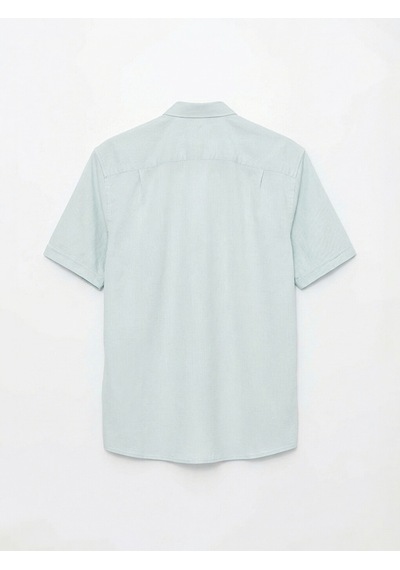 Lcwaıkıkı Classic Turkuaz Regular Fit Armürlü Erkek Gömlek