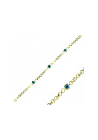 Sembolgold Altın Nazar Boncuklu Bileklik Sg42-575180 Sarı Altın