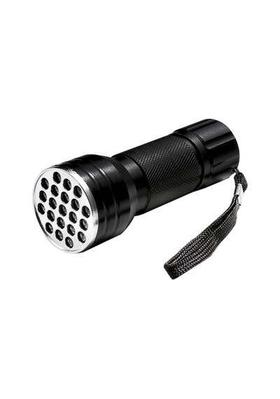 Powermaster Pm-6351 Uv Işınlı 21 Ledli 10 Cm Metal Kasa Pilli El Feneri