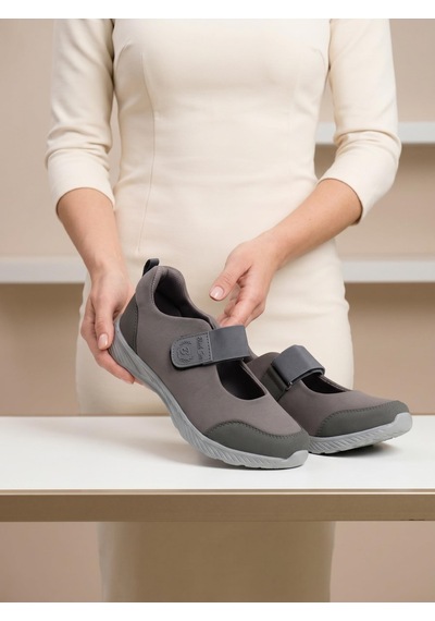 Nesilshoes Nesil Shoes Bsea 632 Füme Memory Foam Lastikli Kadın Ayakkabısı Nesilshoes Nesil Shoes Bsea 632 Füme Memory Foam Lastikli Kadın Ayakkabısı