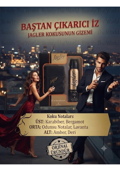 Jagler Men Edt 50 Ml & Deodorant 150 Ml Erkek Hediye Seti Özel Seri Odunsu