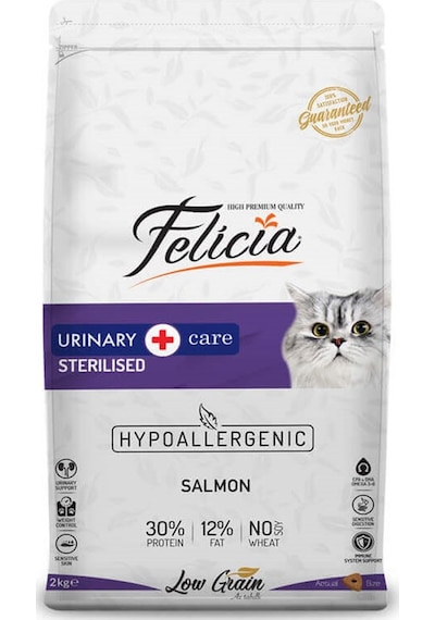 Felicia Light Sterilised Düşük Tahıllı Somonlu Kısırlaştırılmış Yetişkin Kedi Maması 2 KG