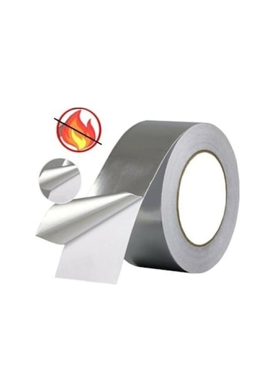 Yapışkanlı Yanmaz Alüminyum Folyo Bant 48Mm X 20 Metre (Aspiratör