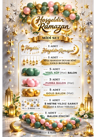 Hoşgeldin Ramazan Midi Set Karışık Model
