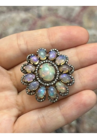 Opal Elmas Yüzük 065