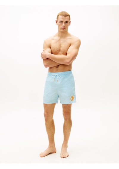 Tommy Hilfiger Medıum Drawstrıng Ithaca Scrıpt Erkek Mavi Deniz Şortu - Um0um03750