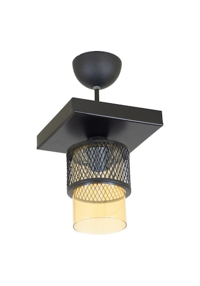 Tekli Bal Cam Kafes Model Modern Plafonyer Avize V