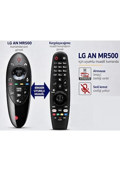 Lg İle Uyumlu Model An-mr500 Airmause Smart Tv Kumanda-mikrofon Özelliği Yoktur