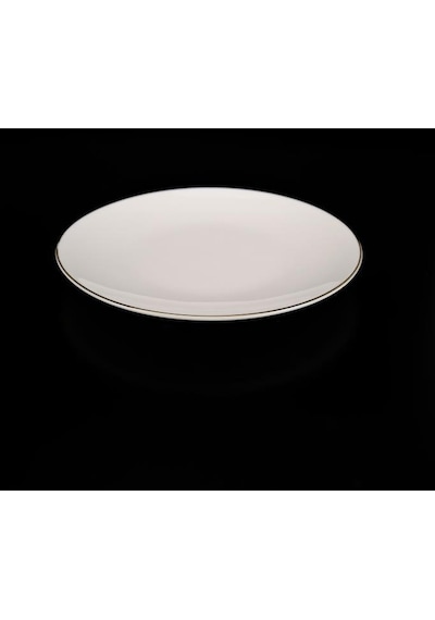 Digithome Lombardino Minimalist Modern Gold Tekli Porselen Pasta Tabağı 20 Cm
