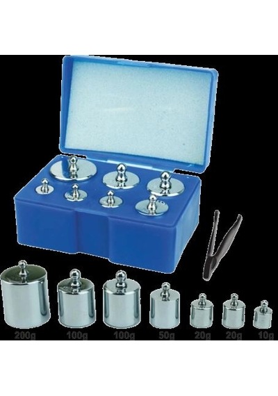 Diamond Terazi 8 Parça Ağırlık Paslanmaz Krom Gram Seti 300gr-200gr-100gr-50gr-20gr-10gr Ahşap - Şeffaf