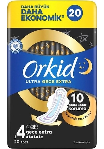 Orkid Ultra Gece Extra Hijyenik Ped 20'li