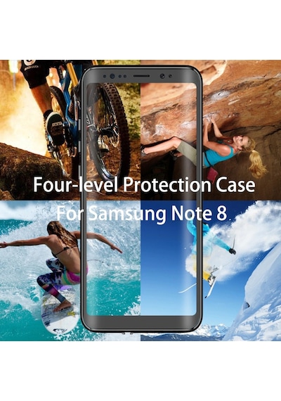 Samsung Uyumlu Galaxy Note 8 Kilif 360 Su Geçirmez 1-1 Silikon Kapak 392992797