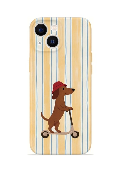 Apple iPhone Uyumlu 15 Vorian İnce Kamera Korumalı Mika Kılıf Dachshund Riviera Dachshund Riviera Mika