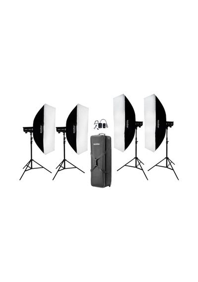 Godox Dp800 Iıı V / Dp400 Iıı V 4'lü Paraflaş Kit Led Model Lambalı