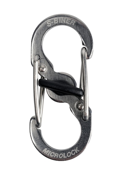 Nite Ize S-Biner Microlock Çelik Karabina 2Li Paket Gri Çok Renkli