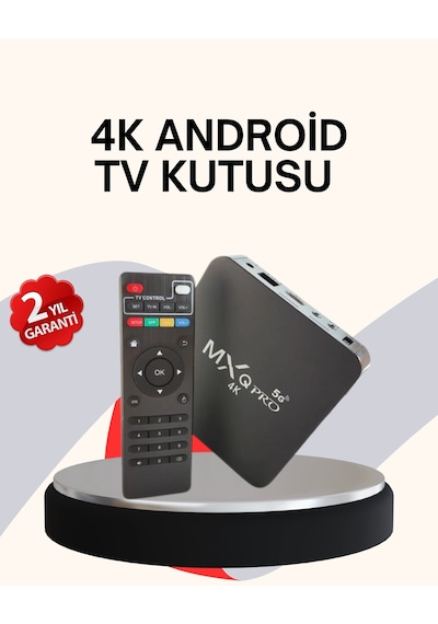 Mey İthalat 4k Android Tv Box Akıllı Medya Oynatıcı, 2gb Ram, 16gb Hafıza, Wi-fi Destekli Diğer
