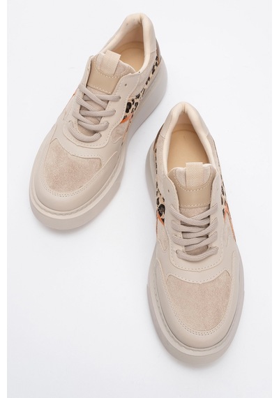Luvishoes Luvi Shoes Drea Bej Desenli Kadın Günlük Sneakers Bej