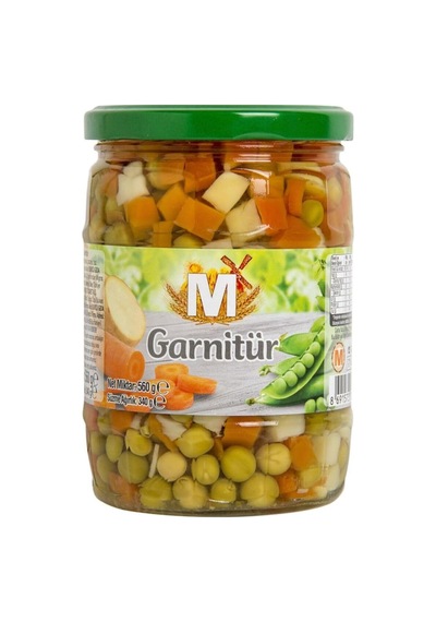 Garnitür Konservesi Cam 560 G