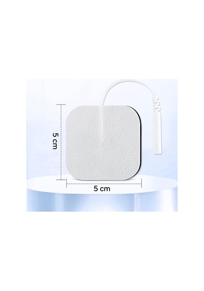TıpTeknikMarket 5 Paket, 20 Adet Tens Elektrod Pedi 5x5 Cm Extra Güçlendirilmiş Yapışkanlı Esnek Kıvrılabilir Kumaş