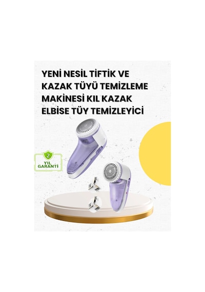 Tiftik Ve Tüy Toplama Cihazı 200ml Hazne, Kompakt Boyut Açık Gri