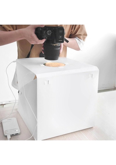 Katlanabilir Ürün Fotoğraf Çekim Çadırı 40x40 Cm Led Işıklı