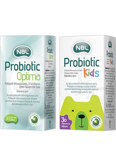 Nbl Probiotic Optima + Probiotic Kids 30 Çiğneme Tableti