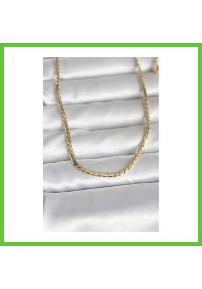 Bezos Cm 14k Gold Renk Yassı Model 60 Cm Kadın Kolye Dmc