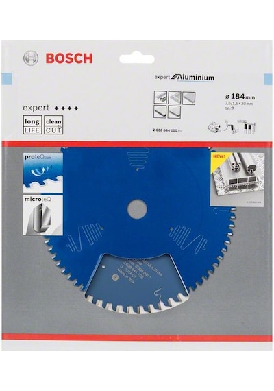 Bosch Expert Serisi 184x30 mm 56 Diş Alüminyum İçin Daire Testere Bıçağı - 2608644100