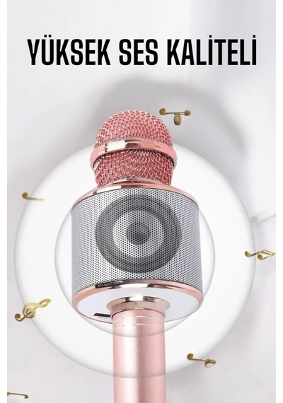 Mey İthalat Taşınabilir Bluetooth Karaoke Mikrofon: Hafıza Kart Girişli, Etkileyici Performans