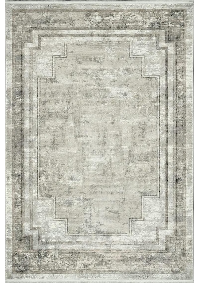 Zeugma Yumuşak Yüzey 100 Tarak Viskon Halı Zeu 3006 Gri E Gri