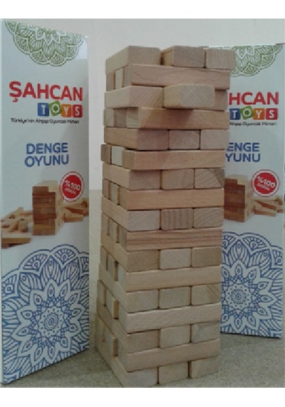 Şahcan Denge Oyunu Jenga A Kalite Ahşap 54 Parça