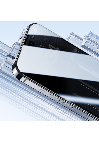 Apple Uyumlu   iPhone 16 Pro Max Benks Ultra Shield 0.9mm Çerçeveli 0.3mm Ekran Koruyucu Uygulama Aparatlı