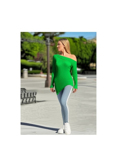 Flex Fashıon Yeni Sezon Omuz Detaylı Asimetrik Trend Triko Badi Yeşil - 655777846 Yeşil - 655777846 Yeşil