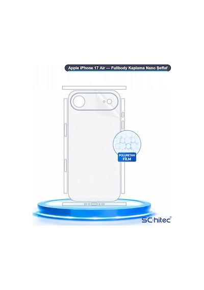 Apple iPhone 17 Air Uyumlu Fullbody Arka Kaplama Hidrojel Koruyucu Film 74170802