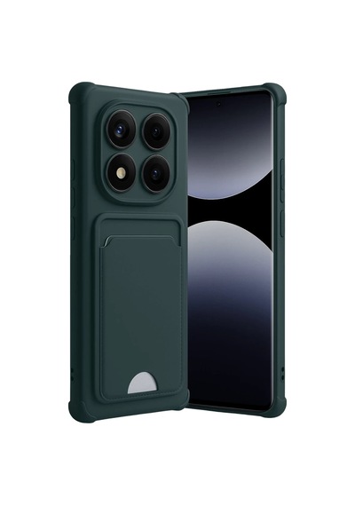 Xiaomi Redmi Note 14 Pro Plus Uyumlu Kelvin Kartvizitli Silikon - Koyu Yeşil