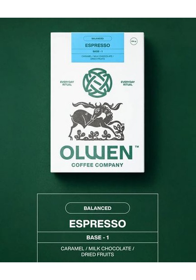 Olwen Espresso Çekirdek Kahve Kahve Base 1 - 1 Kg Kurutulmuş Sarı Meyveler,sütlü Çikolata,karamel