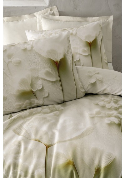 Cotton Box 3d Flower %100 Pamuk Saten - Velin Krem